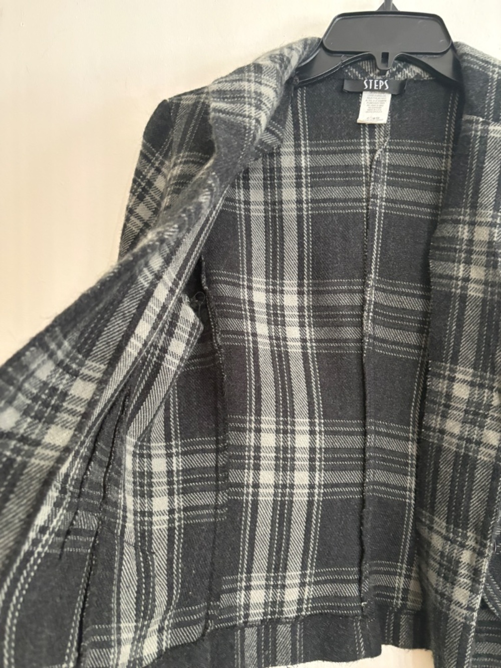 Vintage 1990s STEPS Flannel feel Blazer - Lightweight - Made in USA - Size M - Picture 12 of 14